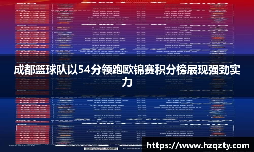 成都篮球队以54分领跑欧锦赛积分榜展现强劲实力